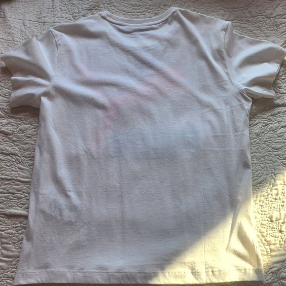 Puma Classic White T-Shirt w/ Logo - Picture 2 of 3